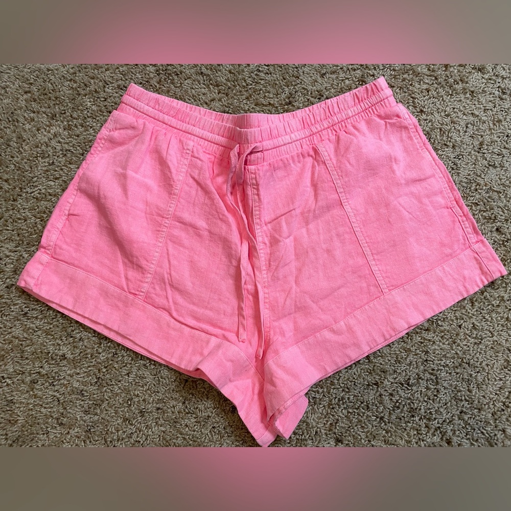 Women’s hot pink linen blend shorts size medium